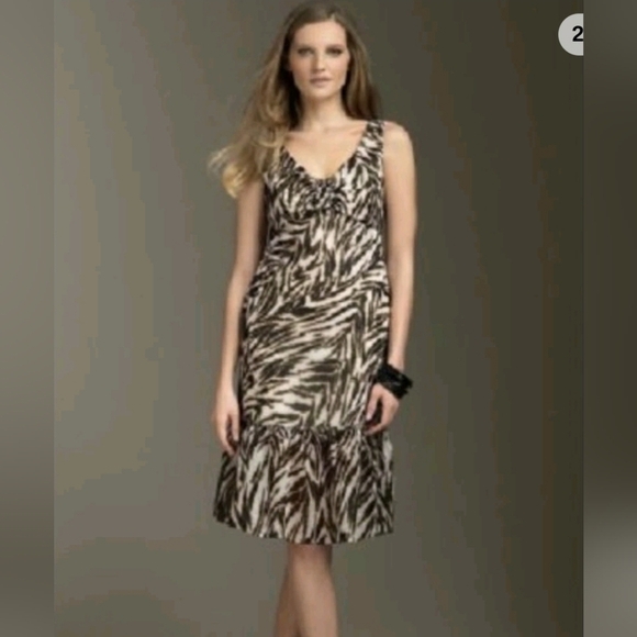 Talbots Zebra Animal Print Sheath Dress Lined NEW Size 8 - Picture 7 of 7